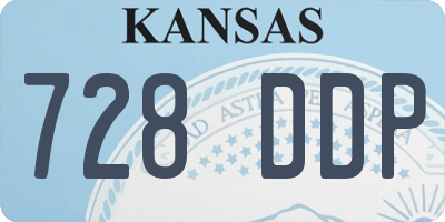 KS license plate 728DDP