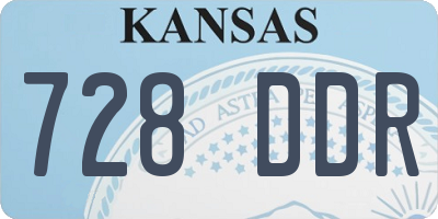 KS license plate 728DDR