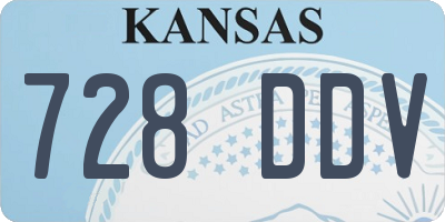 KS license plate 728DDV