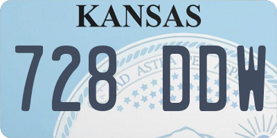 KS license plate 728DDW