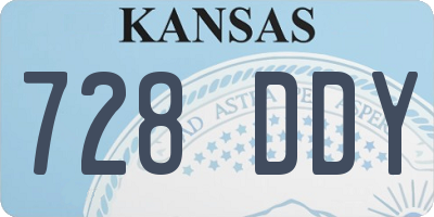 KS license plate 728DDY