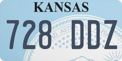 KS license plate 728DDZ