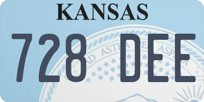 KS license plate 728DEE
