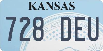 KS license plate 728DEU