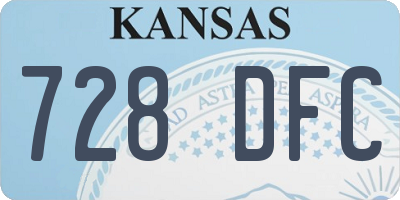 KS license plate 728DFC