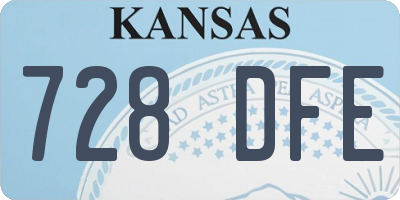 KS license plate 728DFE