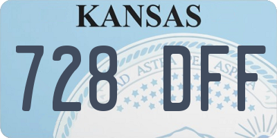 KS license plate 728DFF