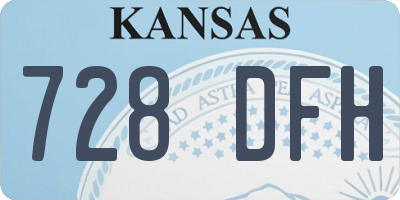 KS license plate 728DFH