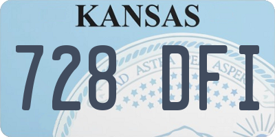 KS license plate 728DFI