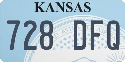 KS license plate 728DFQ