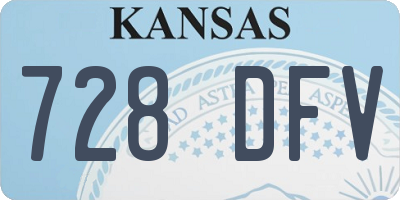 KS license plate 728DFV