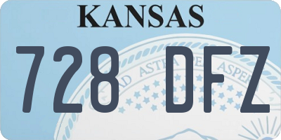 KS license plate 728DFZ