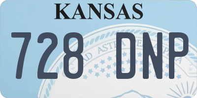 KS license plate 728DNP