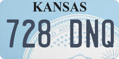 KS license plate 728DNQ