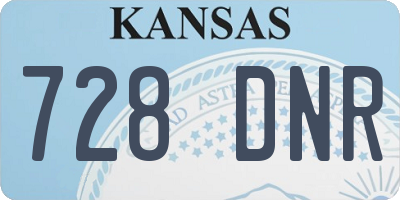 KS license plate 728DNR