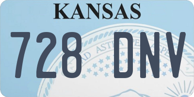 KS license plate 728DNV