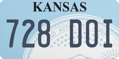 KS license plate 728DOI