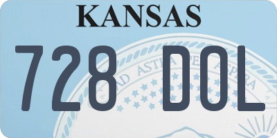 KS license plate 728DOL