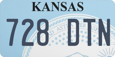 KS license plate 728DTN