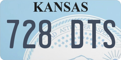 KS license plate 728DTS