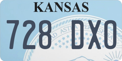 KS license plate 728DXO