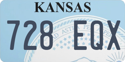 KS license plate 728EQX