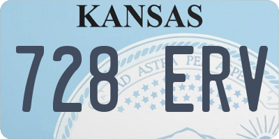 KS license plate 728ERV