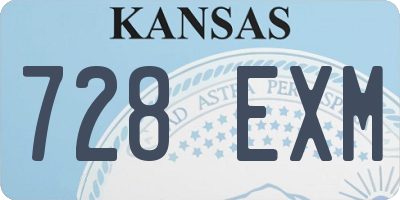 KS license plate 728EXM