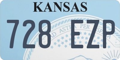 KS license plate 728EZP