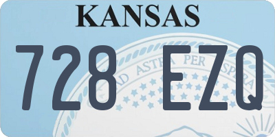 KS license plate 728EZQ