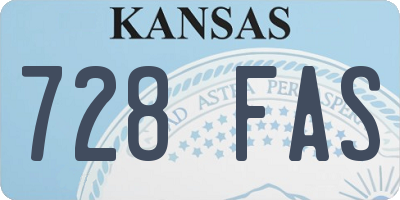 KS license plate 728FAS