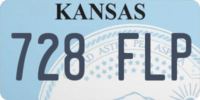 KS license plate 728FLP