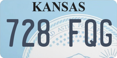 KS license plate 728FQG