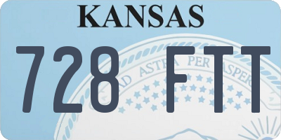 KS license plate 728FTT