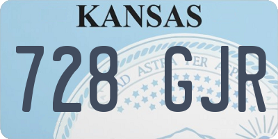 KS license plate 728GJR