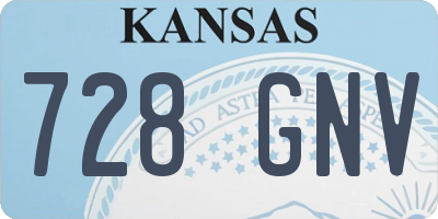 KS license plate 728GNV