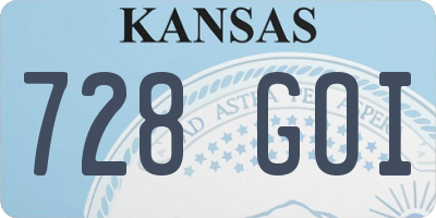 KS license plate 728GOI