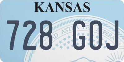 KS license plate 728GOJ