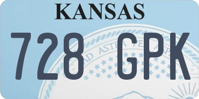 KS license plate 728GPK