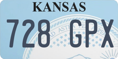 KS license plate 728GPX