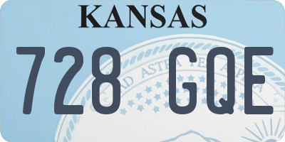 KS license plate 728GQE