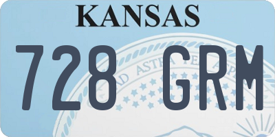 KS license plate 728GRM