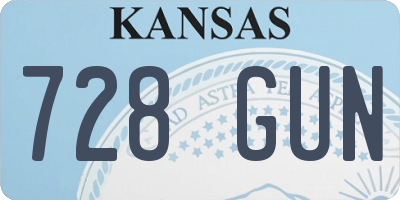 KS license plate 728GUN