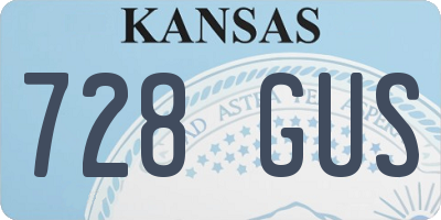 KS license plate 728GUS
