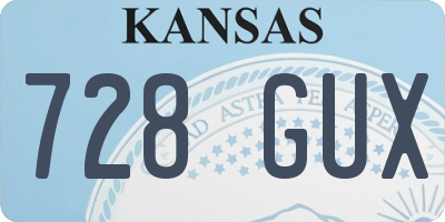 KS license plate 728GUX