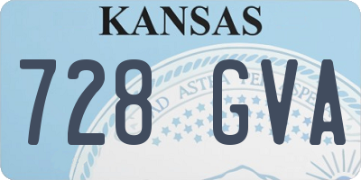 KS license plate 728GVA