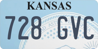 KS license plate 728GVC