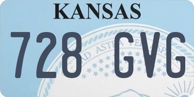KS license plate 728GVG