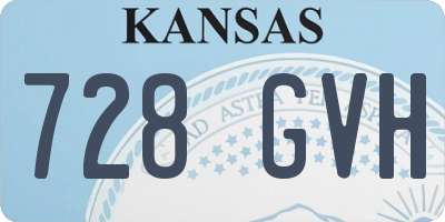 KS license plate 728GVH