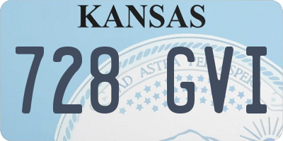 KS license plate 728GVI
